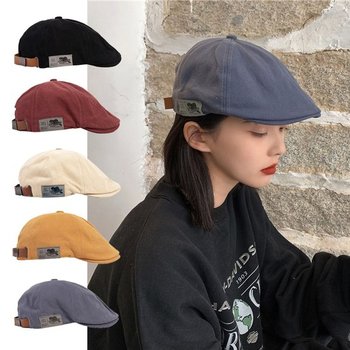 카페모자 바리스타 알바생 빈티지 패치 캐주얼 헌팅캡 여자헌팅캡 남자헌팅캡 헌팅캡 여름헌팅캡