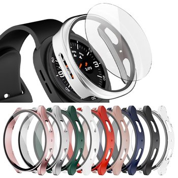 갤럭시워치 8 7 6 5 풀커버 케이스 44mm 40mm 2in1 강화유리 하드 화면보호