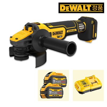 디월트 DCG409VSX2 20V 9.0Ah/2팩 충전앵글그라인더 속도조절125mm(5인치)플렉스볼트 케이스포함