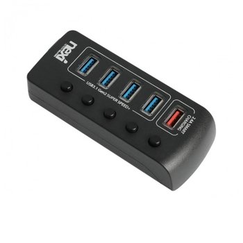 NX1233 USB3.1A Gen2 4포트, QC2.4 1포트 유전원