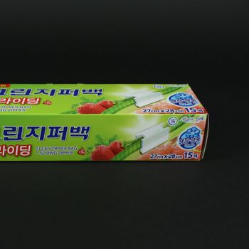 주방용품 지퍼백 대형 15매 슬라이딩 위생포장팩 식품저장 소분팩