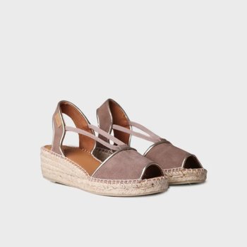 [해외] [TONIPONS - BILDA] 토니폰즈 빌다 에스파듀 여성 웨지 구두 힐 샌들 슬리퍼 뮬 Taupe