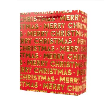 X-mas DX91XQ84 3D 금박 쇼핑백(소) (180 x 80 x 240mm) (10개