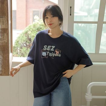 로츠 캐주얼 프린팅 반팔 티_P393400365