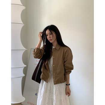 경량 셔츠카라 숏 점퍼 카멜 HSJU5B304CM