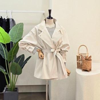 FS6A3CT31096_하이넥 하프 트렌치 코트