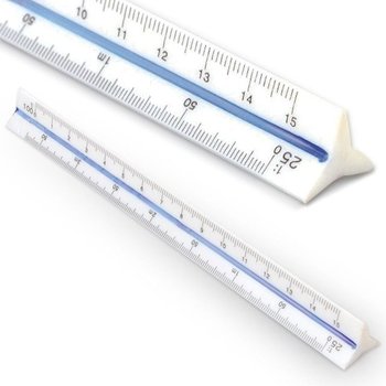 삼각스케일자 15cm 30cm 저배율 고배울 제도 도면 자 문구자 (WDC89B0)