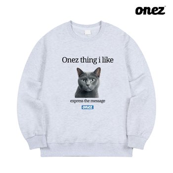 [ONEZ] 원즈 OZ 기모 맨투맨 RUSSIAN BLUE (OZ172) 오트밀
