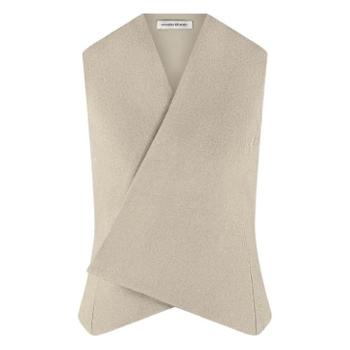 26 FW Maniere De Voir 로렌스 텍스처 테일러드 랩 베스트 그레이 마를 WMN3