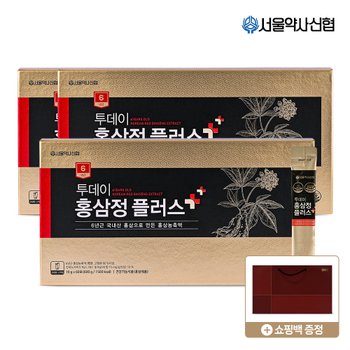 6년근 투데이 홍삼정 플러스 스틱 60포 3세트(쇼핑백포함)