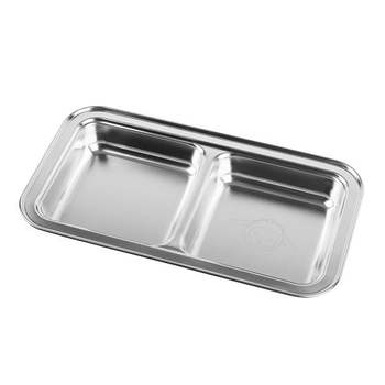 스텐 LG71FA33 간식 식판-2구 식판형 쟁반 약23.5x13x3cm