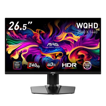[해외] 엠에스아이 MAG 272QP QD-OLED X24 26.5인치 WQHD 게이밍 모니터 블랙