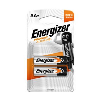 에너자이저 프라이머리 알카라인 건전지 AA E-LR06 1.5V 2개입 갑(20개입)