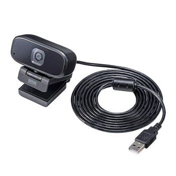 [해외] 산와서플라이 웹카메라 USB A 연결 FULL HD 500만 화소 Zoom/Microsoft Teams 지원 CMS-V59BK