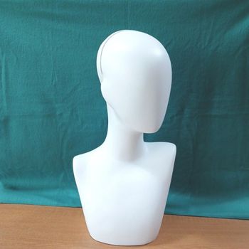 마네킹 헤드 55cm 화이트 가발 거치대 디스플레이 모형