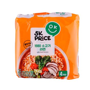 신상 5K프라이스 1980 소고기라면 115g*4입