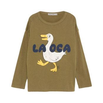 보보쇼즈 라오카 프린트 롱슬리브 티셔츠 올리브그린 225AC017 143105680