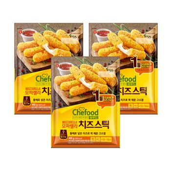 쉐푸드 모짜렐라 치즈스틱 400gx3개