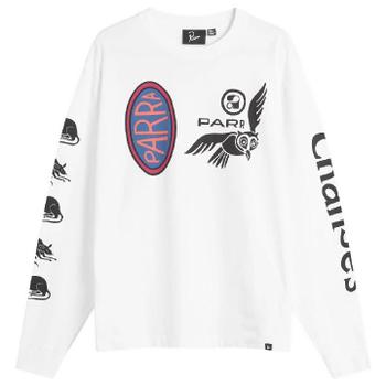 [해외] By Parra 남성 By Parra Team Changes Long Sleeve T Shirt White
