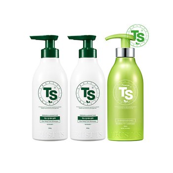 TS 맥스 딥케어 샴푸 500g 2개 + TS 프리미엄 컨디셔너 500ml