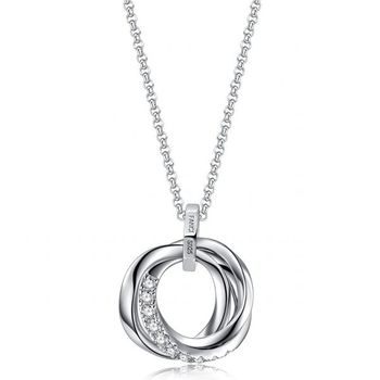 [해외] FANCIME 목걸이 팬심 S925 커플 하트 비트 디자인 약혼 반지 2개 세트 지르코니아 은 소재 결혼