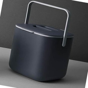 음식물 쓰레기 보관용 핸들형 통 다크그레이 밀폐형 쓰레기통 주방 보관통 밀폐 위생용기