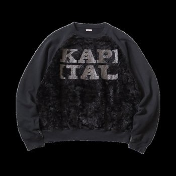 [해외] Kapital 30 Fleece x Fur Grizzly Sweat Speakeasy Kapital Pt Black