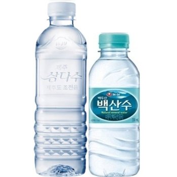 제주삼다수(무라벨)500ml x(20개)+백산수330ml x(20개)  (총40개)