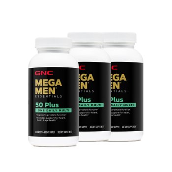 솔가 [해외직구] 지앤씨 GNC 메가맨 50 플러스 원데일리 멀티비타민 60정 X3