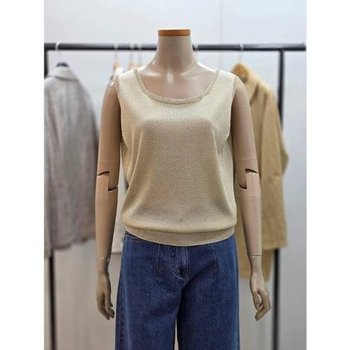 BCBG올앤선드리 세이브존02 글로우 펄 슬리브리스 니트  A6M5K320 (5036...