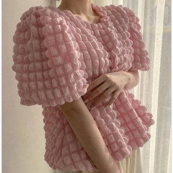 플로렌 / 세라핀 클라우드 버블 반팔 슬리브 탑 BA40412