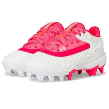 언더아머 키즈 리드오프 로우 RM 주니어 3.0 - Cerise 화이트 165063