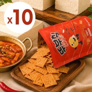 국산 콩과 밀로 만든 오븐에 3번 구운 두부과자 떡볶이 10봉