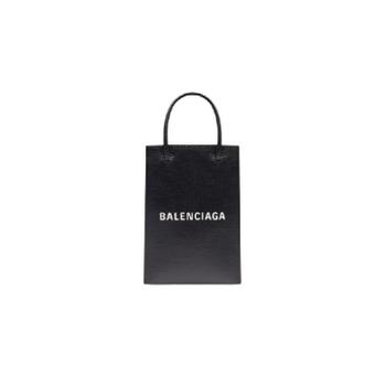 [해외] (Balenciaga)발렌시아가 미니 쇼핑백 폰 홀더 블랙 5938260AI2N1000