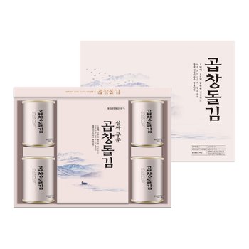 [트레이더스][무료배송]광천해저김 곱창돌김5호 (곱창돌김12g*4봉 / 곱창돌김캔40g*4개)