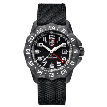 [해외] Luminox 루미녹스 F-117 나이트호크 남성용 시계 건메탈 PVD 케이스 블랙 다이얼 스트랩 6421 78