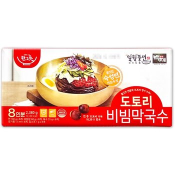 일월풍면 한그릇 백제 도토리 비빔 막국수 2380g (8인분) 쫄깃한 숙성면