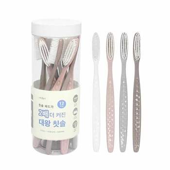 나무이야기 대왕칫솔 12개입 가성비칫솔 가족칫솔 롱헤드칫솔