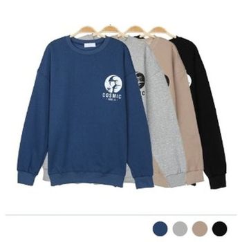 우주 프린트 기모 맨투맨 남성용 ON TSA QWFL945K_P414039987