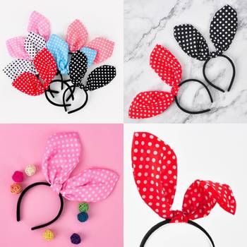 NEW 땡땡이무늬 와이어 토끼귀 머리띠 콘서트용품