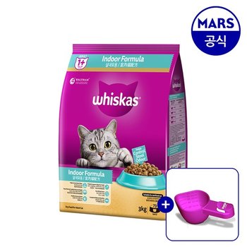 위스카스 포켓 실내묘용 3kg/고양이사료(+위스카스 건사료 스쿱)