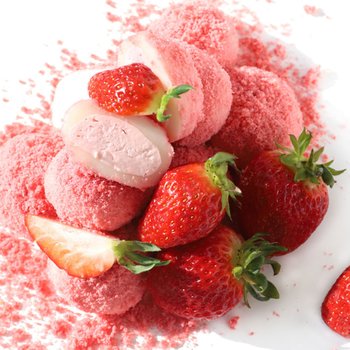 [햇시루] 쫀득한 리얼 딸기우유 크림 딸기모찌 찹쌀떡 40g X 8입