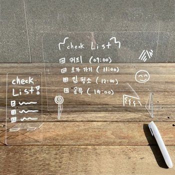 C화이트펜 투명 아크릴 메모 보드 마카 팬 7030C (WC74903)