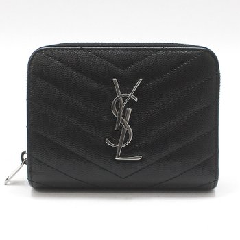 [중고명품] 생로랑 403723 블랙 마틀라세 모노그램 컴팩트 은장