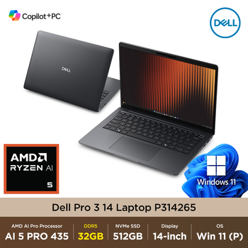 Dell Pro 3 14 P314265 AMD Ryzen AI 5 435 32GB 512GB Win11Pro 14인치 주식용 비즈니스 노트북