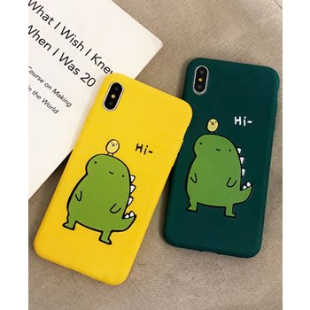 디자이너몰 TPU Hi 삐약 공룡 케이스 아이폰 8 se2 XS MAX XR 11 pro 갤럭시 노트10