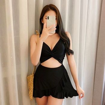캡내장 원피스수영복 슬리밍비키니 프릴스커트 비키니