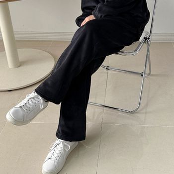 남자 겨울 안감양털 카페알바 골지 검정 와이드팬츠 와이드바지
