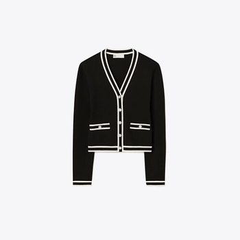 [신세계백화점][블프30%]토리버치 슈렁큰 켄드라 가디건 - 블랙 / 뉴 아이보리