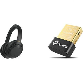 [해외] 소니 헤드폰 무선 노이즈 캔슬링 블랙 WH 1000XM4 B TP Link 블루투스 USB 어댑터 장치 382943